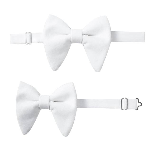 Oversize Solid Bowtie Sets with hankie Tuxedo Bow Tie Pocket Square - TheWellBeing4All