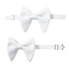 Oversize Solid Bowtie Sets with hankie Tuxedo Bow Tie Pocket Square - TheWellBeing4All