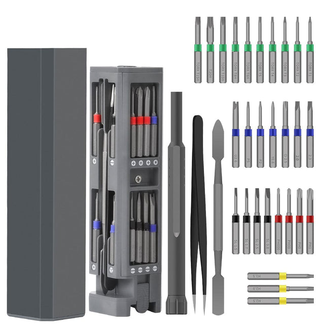 Precision Screwdriver Set 28pcs Phosphate Ash Process Treatment S2 Anti-rust and Anti-corrosion - TheWellBeing4All