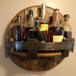 Vintage Whiskey Barrel Shelf Hand Crafted Liquor Bottle Display Rack  Barware Bar Shelves - TheWellBeing4All