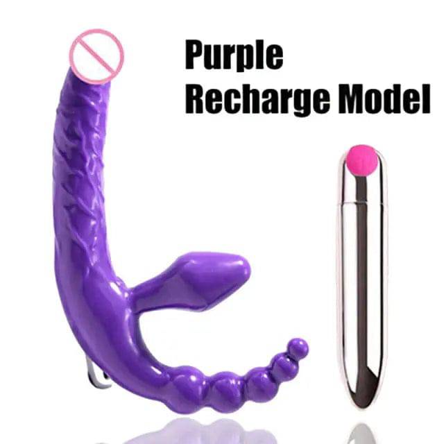 Strap-on Double Heads Dildo Vibrators Sex Toys - TheWellBeing4All