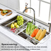 Adjustable Dish Drainer Sink Drain Basket Washing Vegetable Fruit Acrylic Drying Rack - TheWellBeing4All