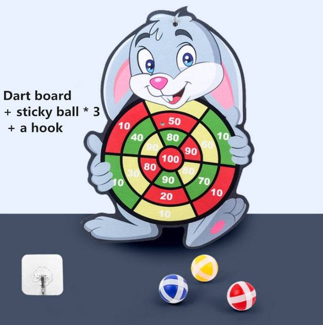 Children Cartoon Animal Dart Board Sticky Ball Rabbit Family Interactive Educational Toy Christmas Gift - TheWellBeing4All