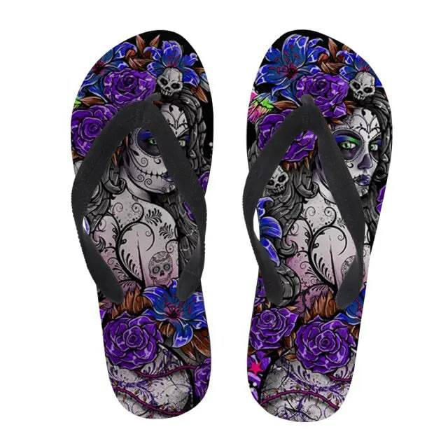 Flip Flops Soft Rubber Sole Flat Slippers - TheWellBeing4All