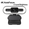 Full HD 4K Webcam Auto Focus Fill Light Web Camera With Microphone Live Broadcast USB Computer PC Web Cam - TheWellBeing4All