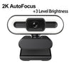 Full HD 4K Webcam Auto Focus Fill Light Web Camera With Microphone Live Broadcast USB Computer PC Web Cam - TheWellBeing4All