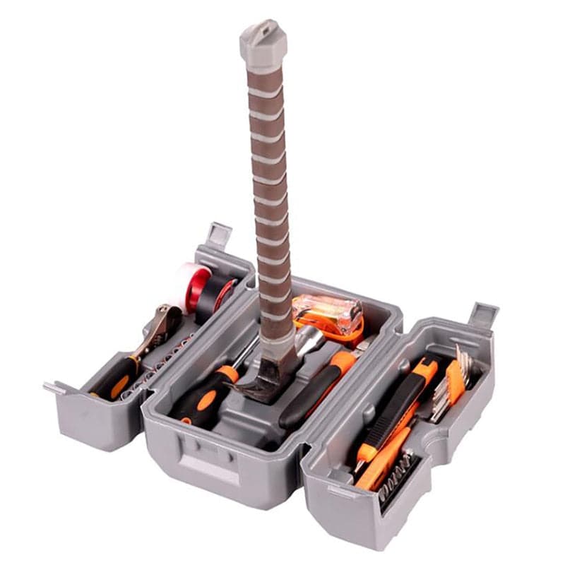 Hammer Tools Set Storage Box Multifunctional Spanner Wrench Screwdriver Pliers Flashlight - TheWellBeing4All