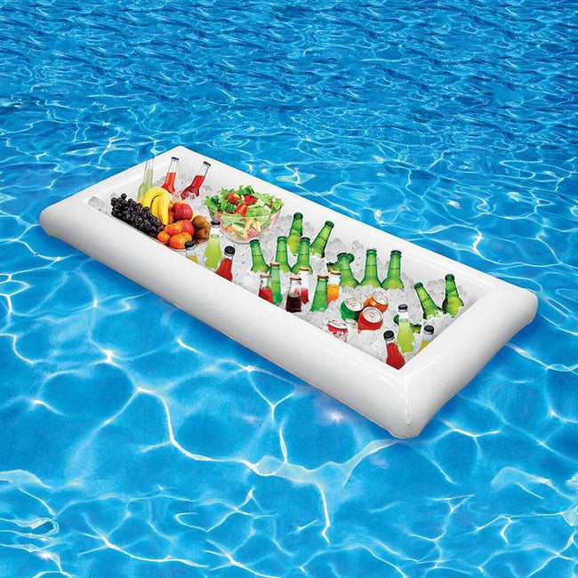 Inflatable Salad Bar Buffet Pool Inflatable Ice Bucket Outdoor Swimming Pool Drink Float Holder - TheWellBeing4All