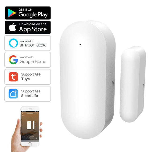 Smart Door Window Sensor  Work With Google Home Alexa - TheWellBeing4All