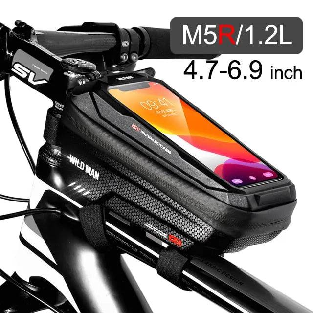 Bike Bag 1.8L Frame Front Tube Cycling Bag - Waterproof Phone Case Holder for 7 Inches Touchscreen Phones - TheWellBeing4All