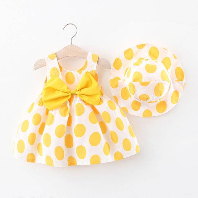 Toddler Girl Clothes Set Baby Beach Dresses Cute Bow Plaid Sleeveless Cotton for Newborn - TheWellBeing4All