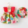 Toddler Girl Clothes Set Baby Beach Dresses Cute Bow Plaid Sleeveless Cotton for Newborn - TheWellBeing4All