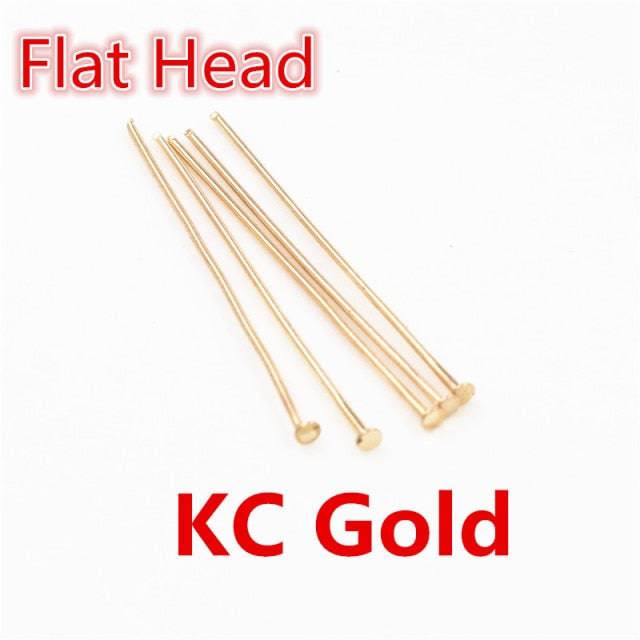 Flat Head/Ball Head/Eye Head Pins Metal Headpins For Jewelry Findings Making DIY Supplies - TheWellBeing4All