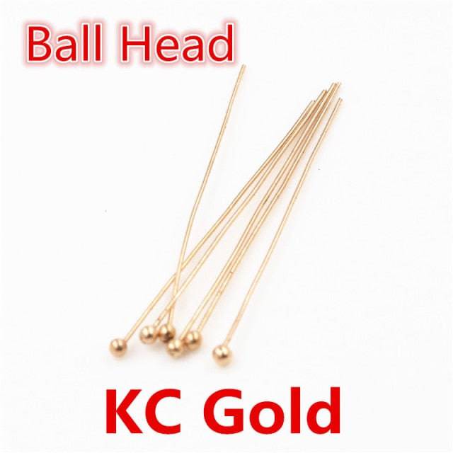 Flat Head/Ball Head/Eye Head Pins Metal Headpins For Jewelry Findings Making DIY Supplies - TheWellBeing4All