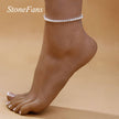 Stonefans Simple Rhinestone Tennis Chain Anklet Foot - TheWellBeing4All