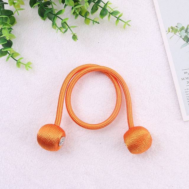 Magnetic Ball Curtain Tiebacks Tie Rope Holdbacks Buckle Clips Hook Holder - TheWellBeing4All