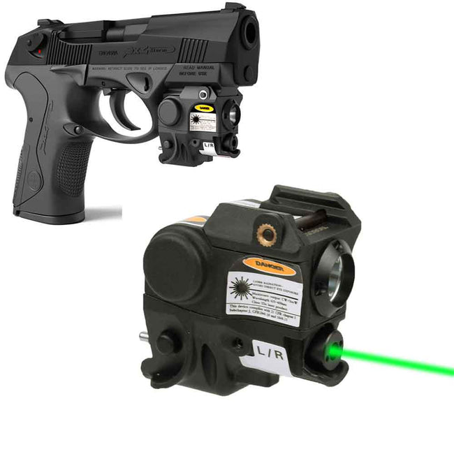 Tactical Compact Pistol Light Flashlight Gun + Green Red Laser Sight Taurus - TheWellBeing4All