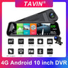 car Video Recorder Android 8.1 Car DVR 4G WIFI Dash Cam ADAS GPS Rearview mirror Dual Lens 1080P 10 Inch Touch Screen - TheWellBeing4All