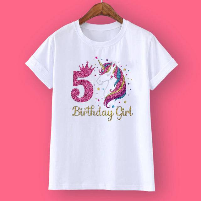 Unicorn Birthday Shirt 1-12 Birthday T-Shirt - TheWellBeing4All