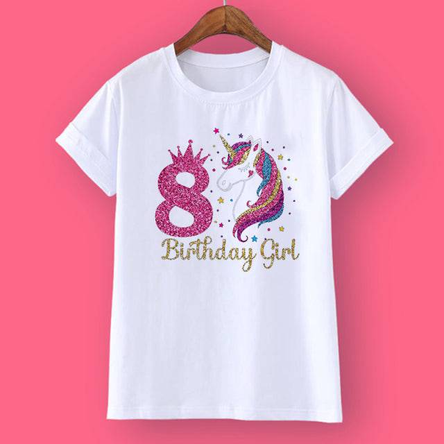 Unicorn Birthday Shirt 1-12 Birthday T-Shirt - TheWellBeing4All