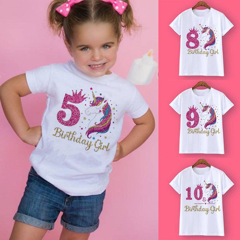 Unicorn Birthday Shirt 1-12 Birthday T-Shirt - TheWellBeing4All