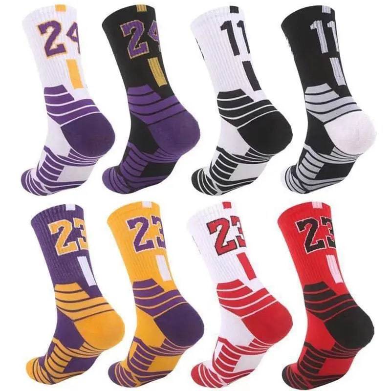 Sports Towel Socks With Analog Numbers Los Angeles Team Twenty Three Four Shots - TheWellBeing4All