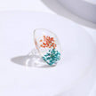 Lost Lady Fashion Transparent Chunky Epoxy Resin Rings Cute Multicolor Dried Flower Finger Rings for Women Party Jewelry Gifts - TheWellBeing4All