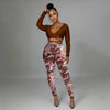 Women Luxury Set  Print Blouse and Long Pants Sexy Club Outfits - TheWellBeing4All