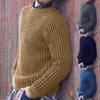 Fashion Men Solid Color O Neck Long Sleeve Causals Pullover Sweater Knitwear - TheWellBeing4All