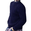 Fashion Men Solid Color O Neck Long Sleeve Causals Pullover Sweater Knitwear - TheWellBeing4All