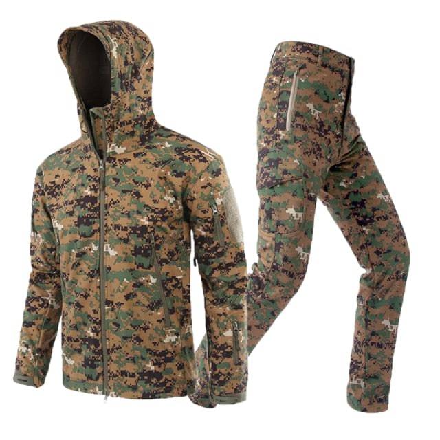 Men Camouflage Jacket Sets Outdoor Shark Skin Soft Shell Windbreaker Waterproof Hunting Clothes Set Military Tactical Clothing - TheWellBeing4All