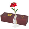 24k Gold Dipped Rose with Stand Eternal Flowers Forever Love In Box - TheWellBeing4All