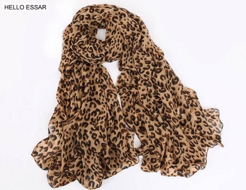 Women Chiffon style Scarfs Print Cat Star Leopard Shawls And Scarves - TheWellBeing4All