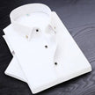 High Quality Non-ironing Men Dress Shirt Short Sleeve New Solid Male Clothing Fit Business Shirts White Blue Navy Black Red - TheWellBeing4All