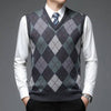 Brand Argyle Pullover Diamond Sweater V Neck Knit Vest - TheWellBeing4All