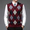 Brand Argyle Pullover Diamond Sweater V Neck Knit Vest - TheWellBeing4All