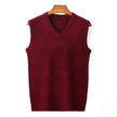 V Neck Argyle Sweater Vest, Casual Knitted Sleeveless Vest top Male Brand Clothes - TheWellBeing4All