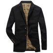 Jackets Oversized Pure Cotton Casual Jacket Men Clothing Black Blazers - TheWellBeing4All