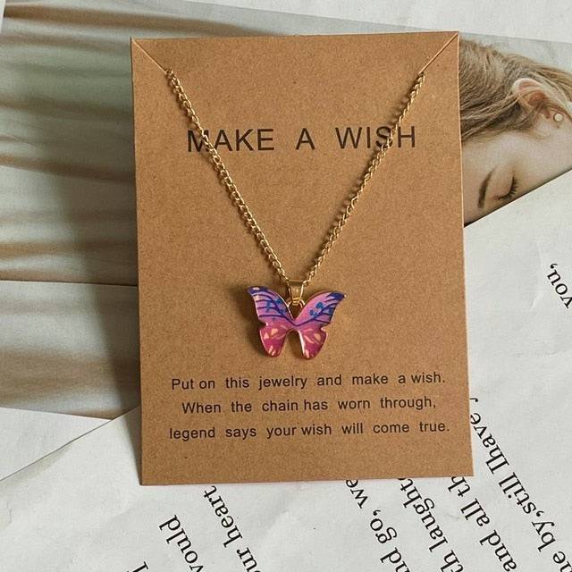 Butterfly Pendant Necklace Gift - TheWellBeing4All