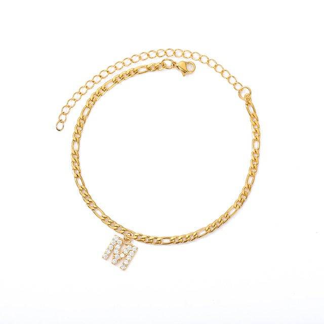 Tiny A-Z Initial Letter Anklets - TheWellBeing4All