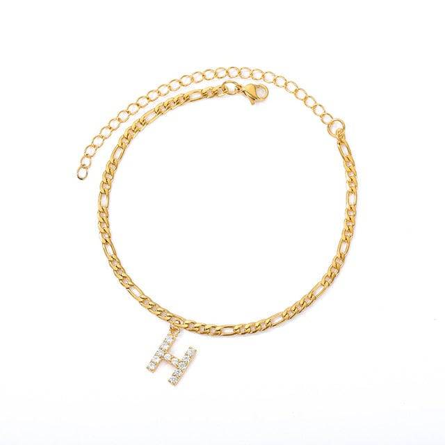 Tiny A-Z Initial Letter Anklets - TheWellBeing4All