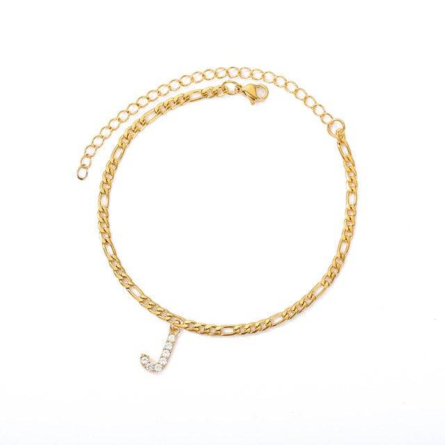 Tiny A-Z Initial Letter Anklets - TheWellBeing4All