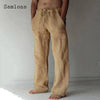 Linen Pants Drawstring Loose Trouser - TheWellBeing4All