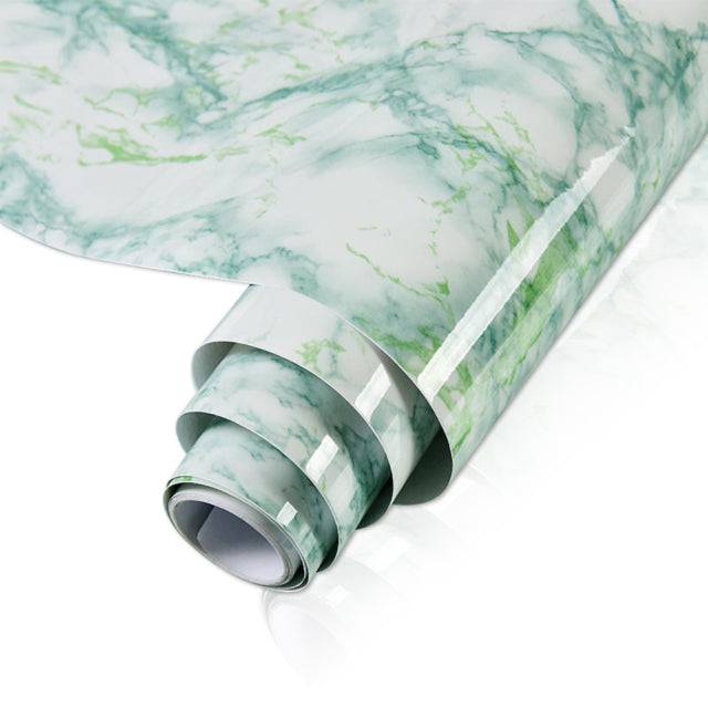 Waterproof Marble Self Adhesive Wallpaper Vinyl Film Wall Stickers Bathroom Kitchen Cupboard Room Decoration Sticky Paper Decal - TheWellBeing4All