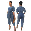 Women Jumpsuit One Piece Denim Trousers - TheWellBeing4All