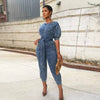 Women Jumpsuit One Piece Denim Trousers - TheWellBeing4All