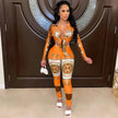 VAZN Autumn Print Print Casual Bandage Sexy 2019 Set full sleeve 2 Piece Sets Night Club Young Lady Sport Sets - TheWellBeing4All