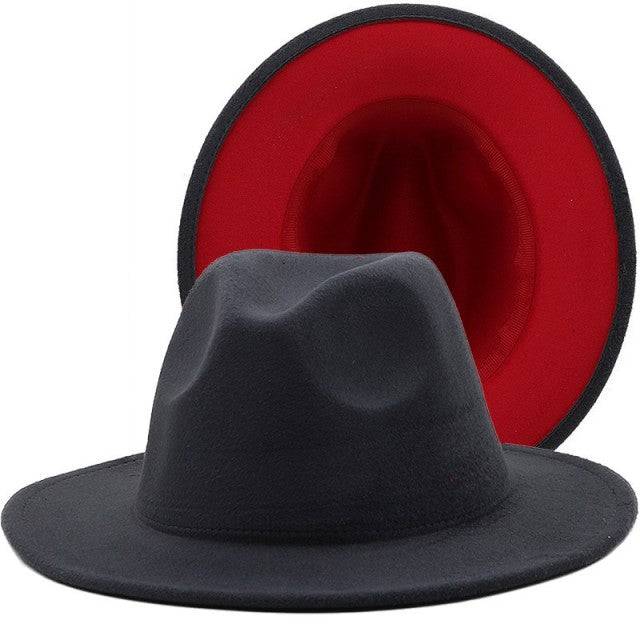 ThePatchwork Wool Felt Jazz Fedora Cowboy Cap - TheWellBeing4All