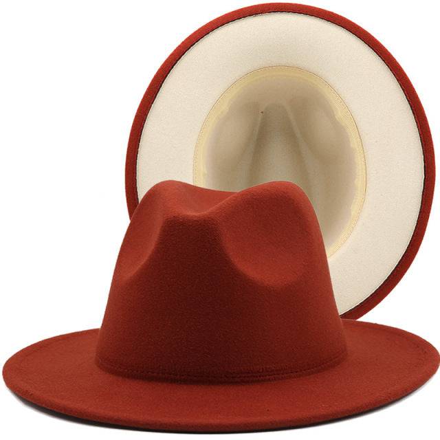 ThePatchwork Wool Felt Jazz Fedora Cowboy Cap - TheWellBeing4All