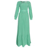 Long Sleeve Ruffle Dress with Belt - TheWellBeing4All